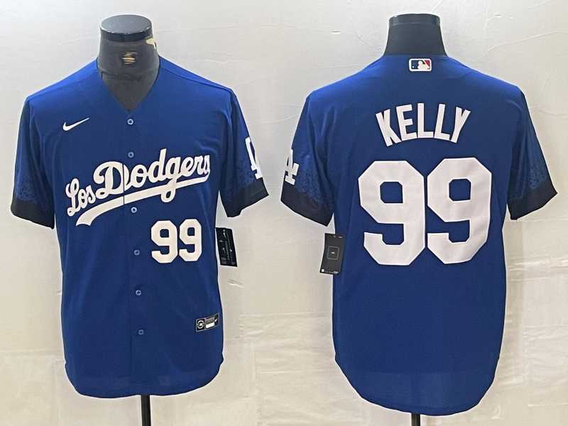 Men's Los Angeles Dodgers #99 Joe Kelly Number Blue 2021 City Connect Cool Base Stitched Jerseys,We sell and wholesale Men's Los Angeles Dodgers #99 Joe Kelly Number Blue 2021 City Connect Cool Base Stitched Jerseys on line form chian!